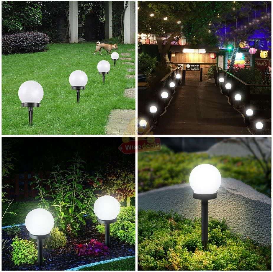4 Piece SOLAR LED Waterproof Lights, 4 LIGHTS IN 1 BOX
