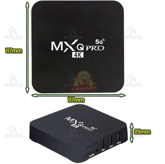 4K MXQ Pro 5G Android TV Box, Android 11.1  64GB