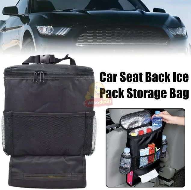 Back Seat Cooler Organizer, Waterproof with Mesh & Tissue Box Holder
