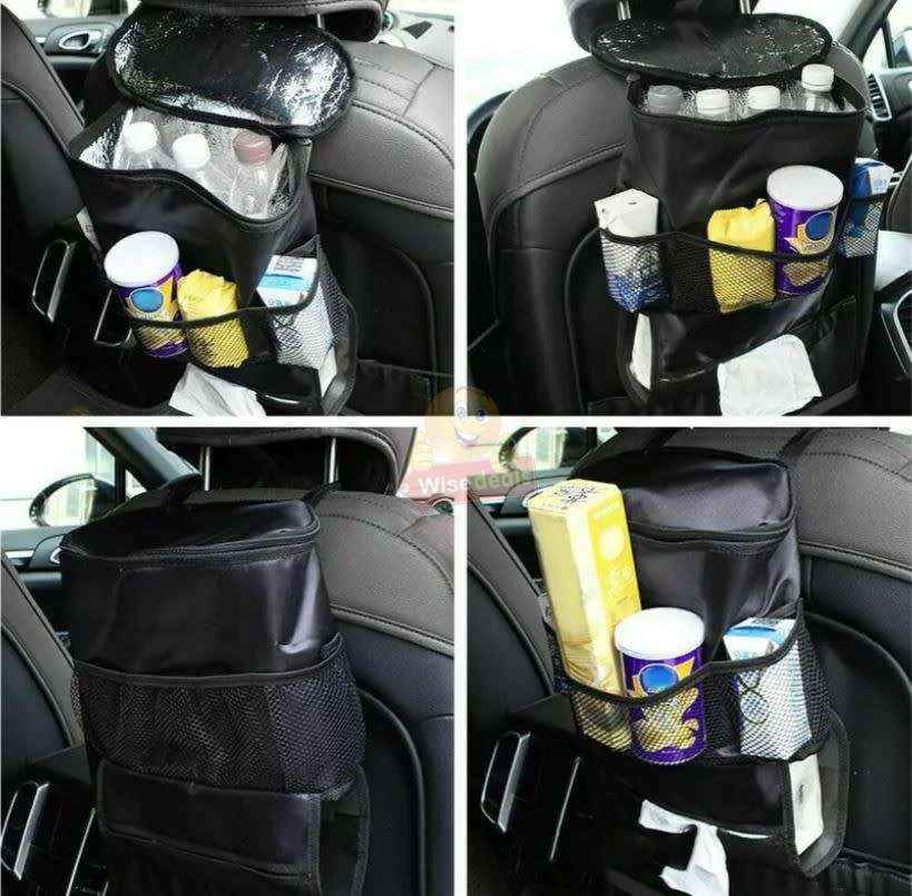Back Seat Cooler Organizer, Waterproof with Mesh & Tissue Box Holder