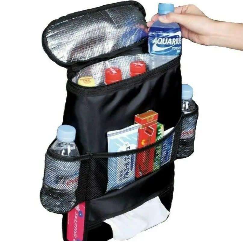 Back Seat Cooler Organizer, Waterproof with Mesh & Tissue Box Holder