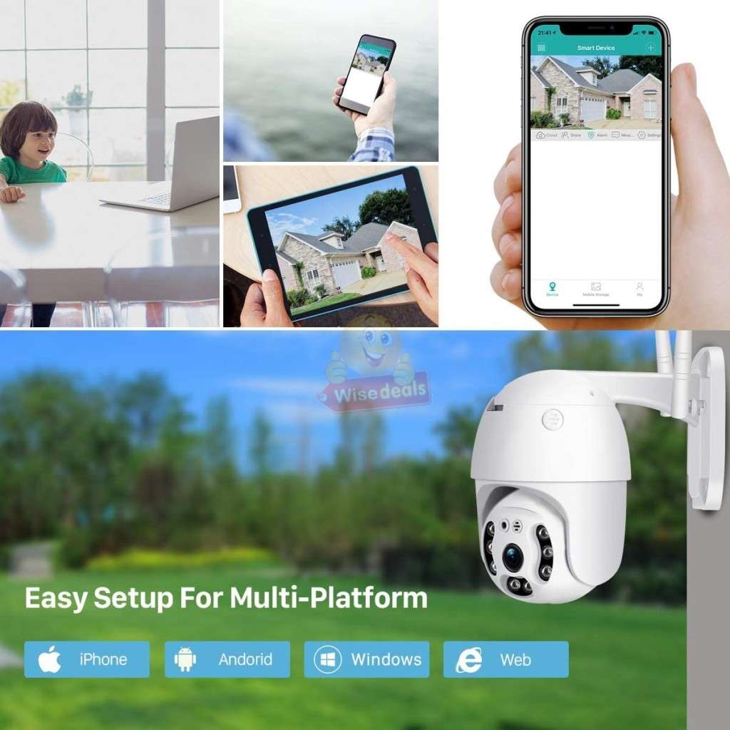 5K Waterproof Night and Day PTZ WIFI IP Camera