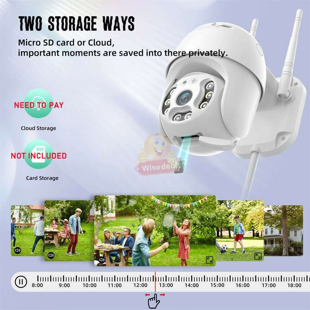 5K Waterproof Night and Day PTZ WIFI IP Camera