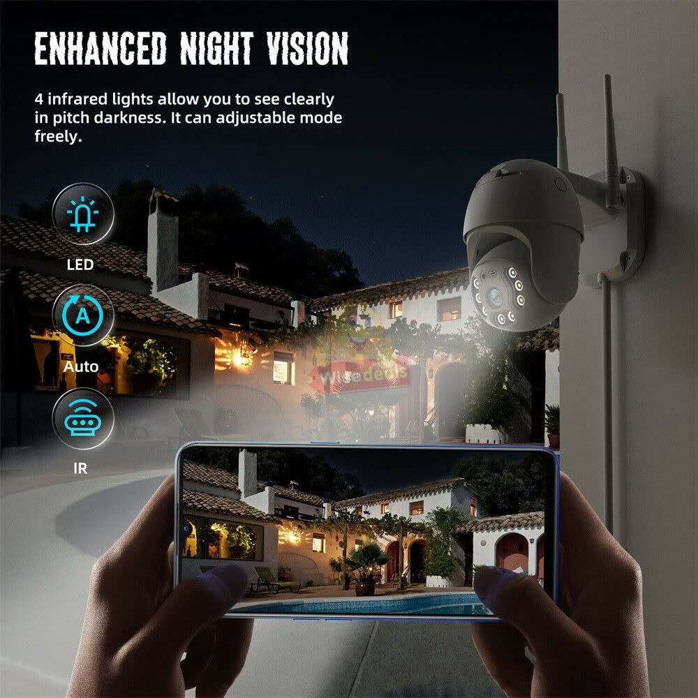 5K Waterproof Night and Day PTZ WIFI IP Camera