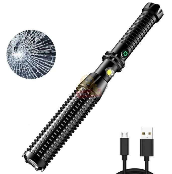 Tactical Outdoor Self-Defence LED Flashlight, Rechargeable, Waterproof, USB Charging - START R1 ONLY