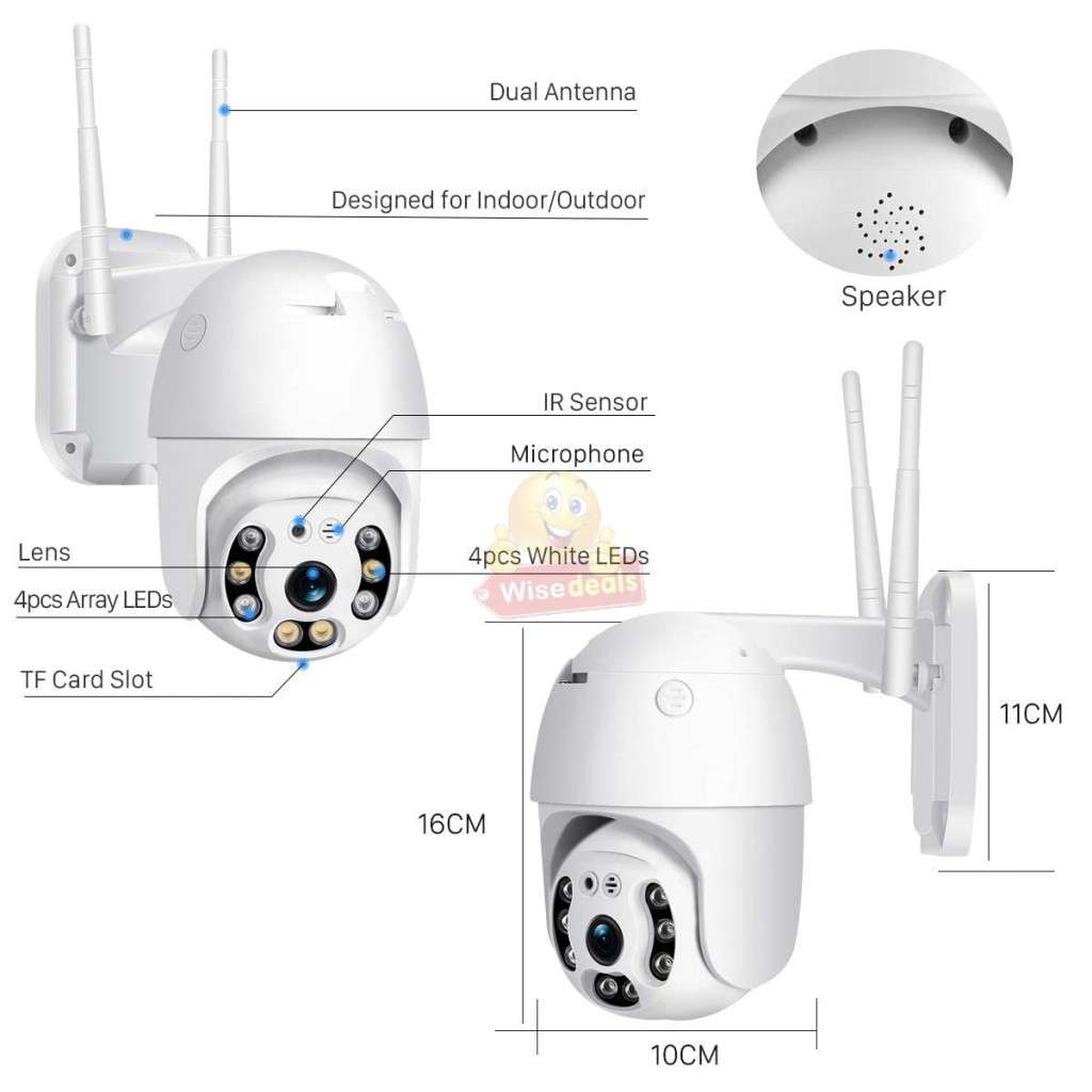 NEW 5K WIFI IP Outdoor or Indoor Camera, 5G, V380 Pro App