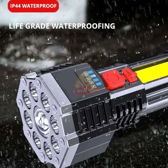 9 LED + COB Rechargeable Flashlight with 4 Adjustable Modes & 500 Lumens - START AT R1 ONLY