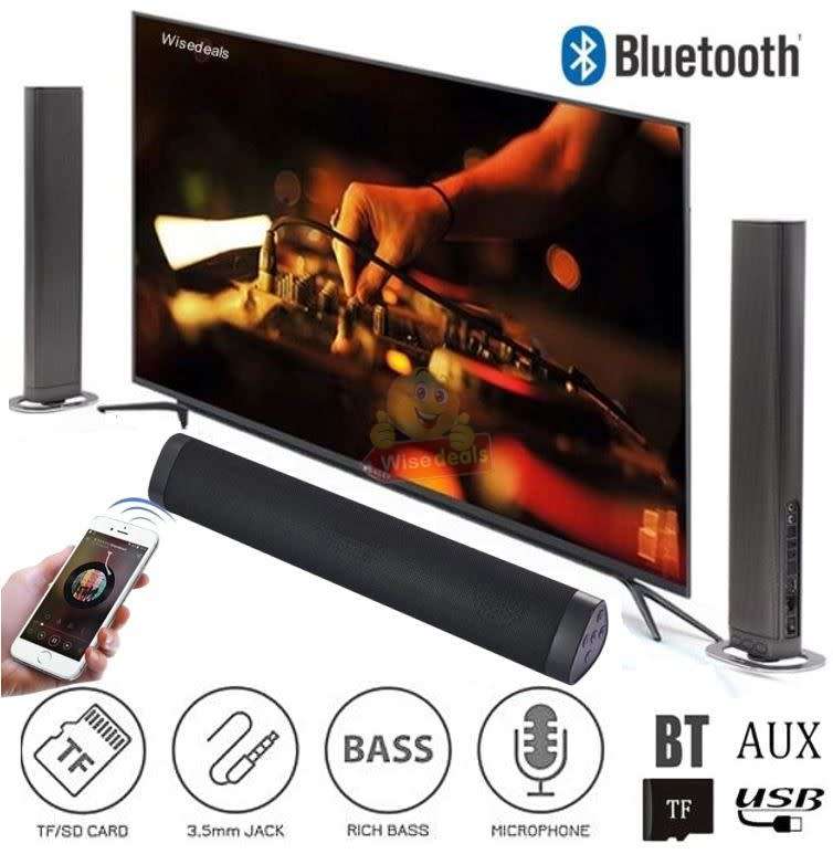 Smart Wireless Bluetooth Sound Bar with Stereo Sound Quality, Support MP3, TF Card, USB & AUX Input