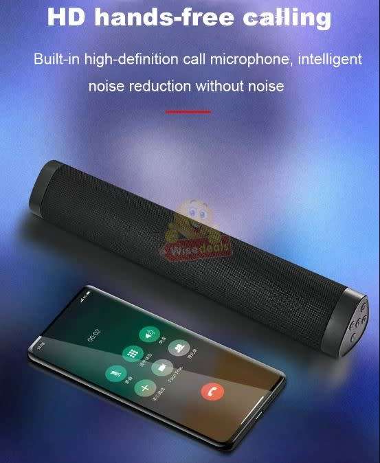 Smart Wireless Bluetooth Sound Bar with Stereo Sound Quality, Support MP3, TF Card, USB & AUX Input