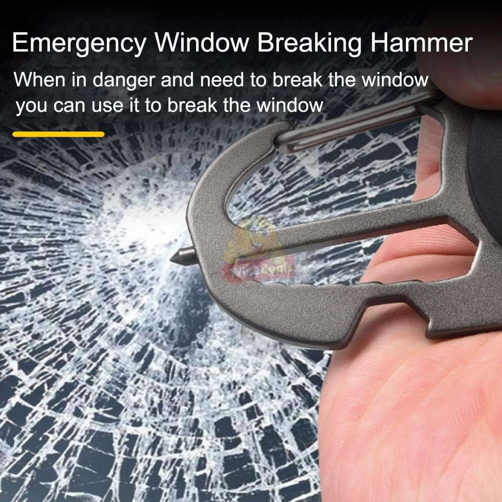 6 in 1 Keychain companion for your keys - Mini-COB keyring lights and 5 more functions