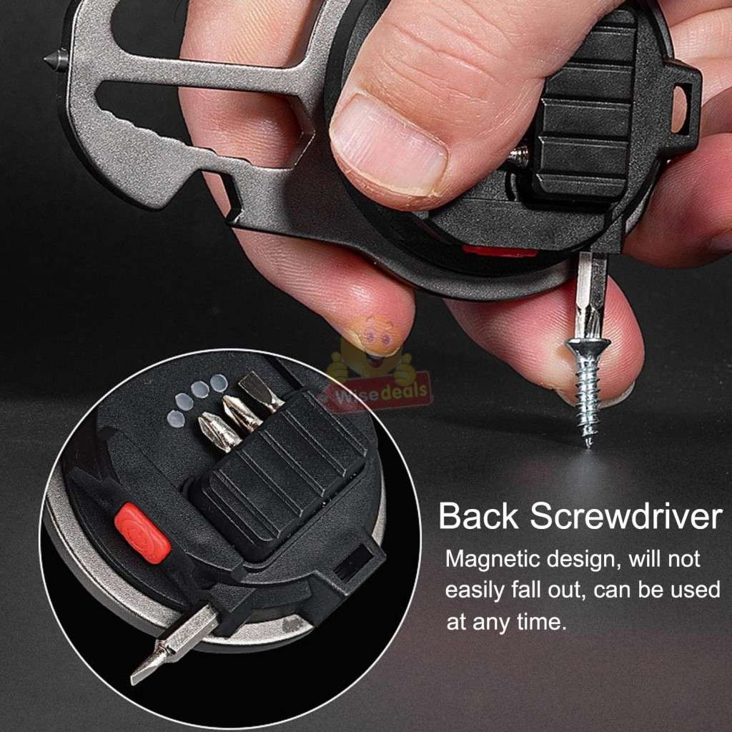 6 in 1 Keychain companion for your keys - Mini-COB keyring lights and 5 more functions