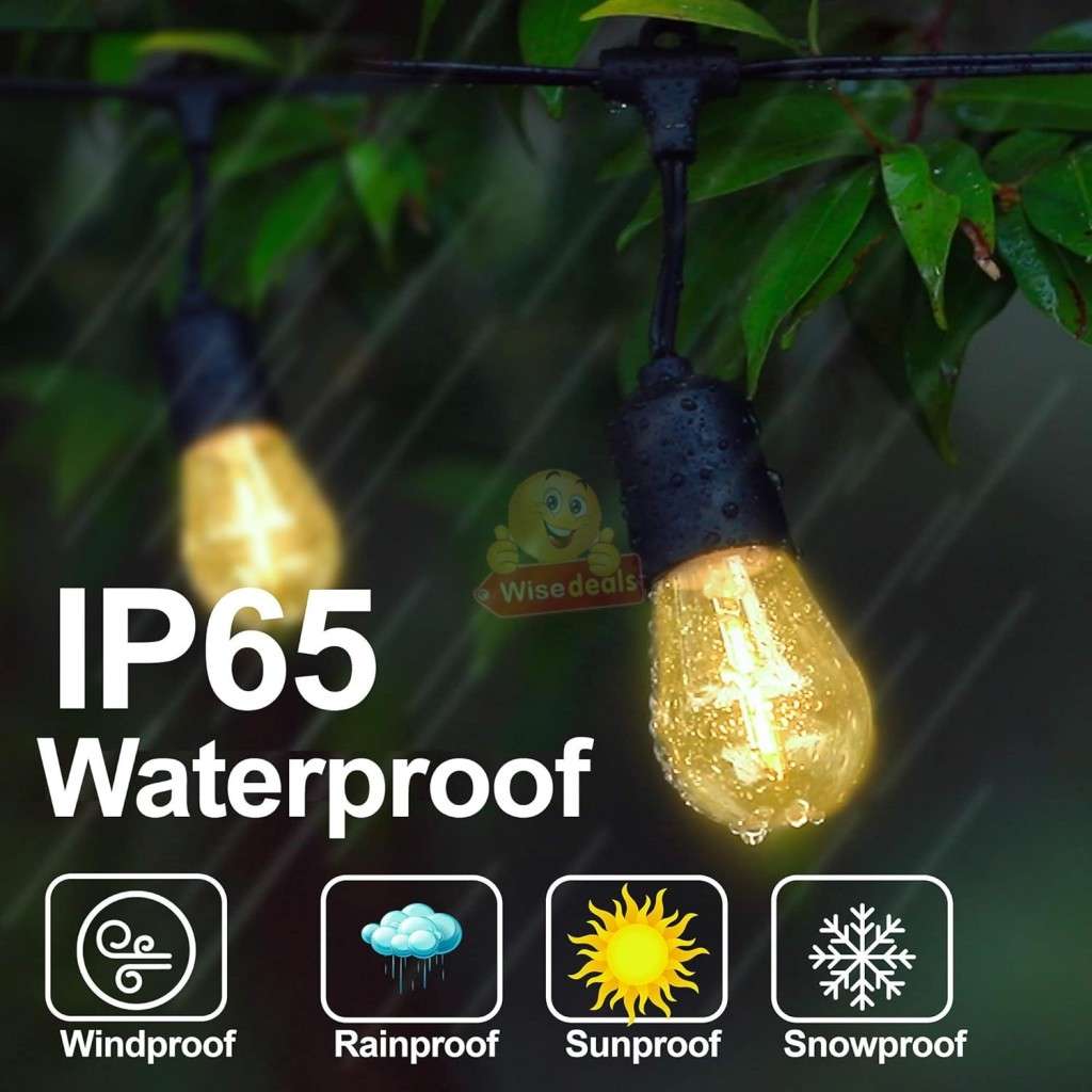 Waterproof 5M 10 X Bulbs LED String Lights for Indoor, Outdoor and Commercial use - START R1 ONLY