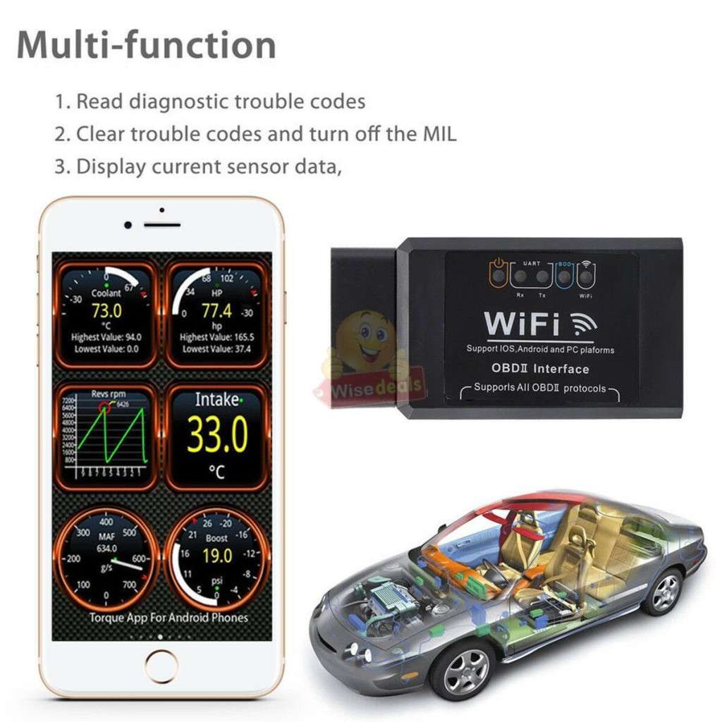 Universal OBDII WIFI Vehicle Diagnostic Scanner
