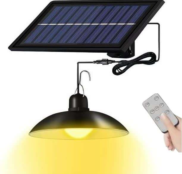 LED SOLAR Light with wire and Panel and Remote Control