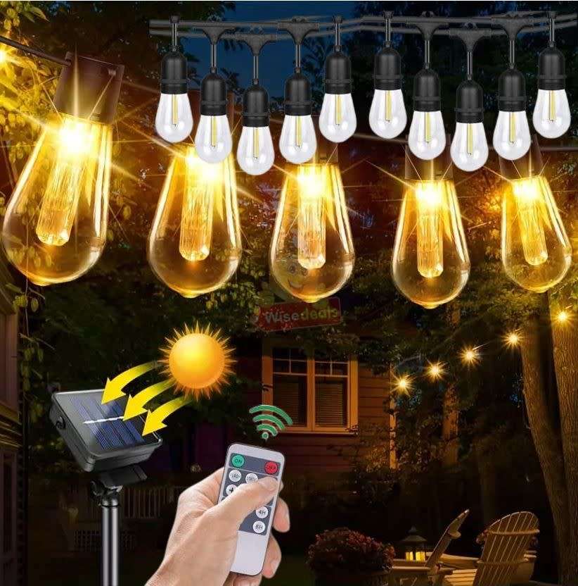 SOLAR Waterproof 5M 10 X Bulbs LED String Lights for Indoor, Outdoor and Commercial use - START R1