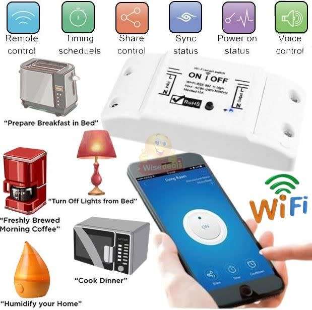 WIFI Smart Switch, control your devices from your phone wherever you are
