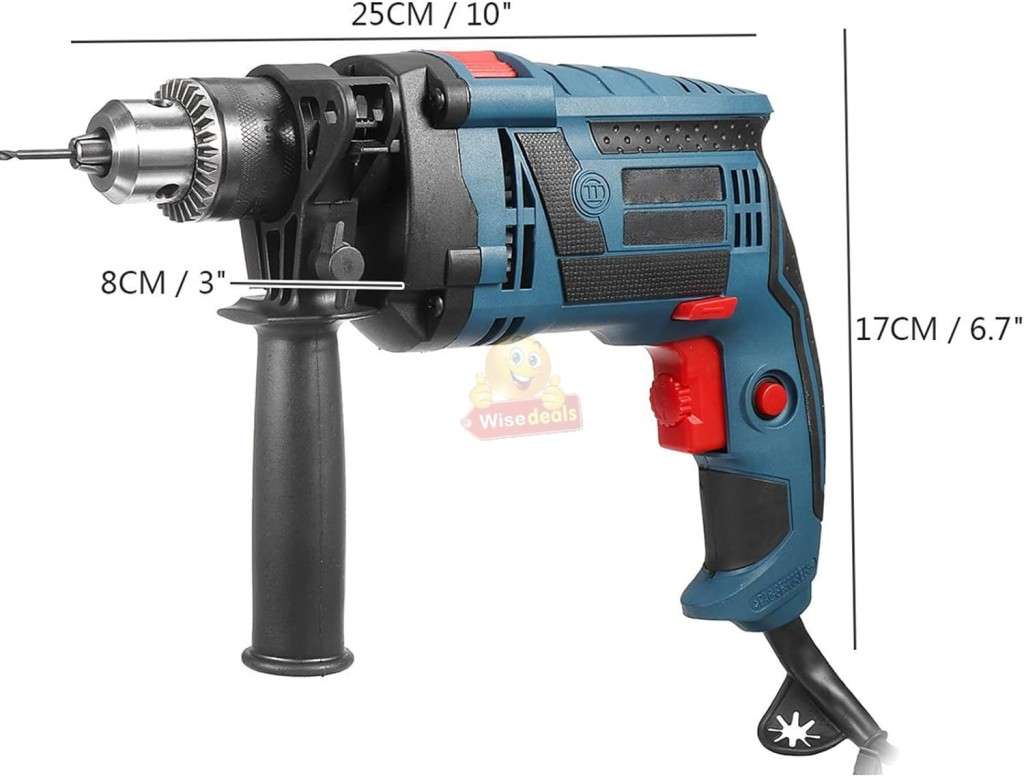 Electric 360 Degree Rotary Multifunctional Impact Drill with a lot of Accessories in a Carry Case