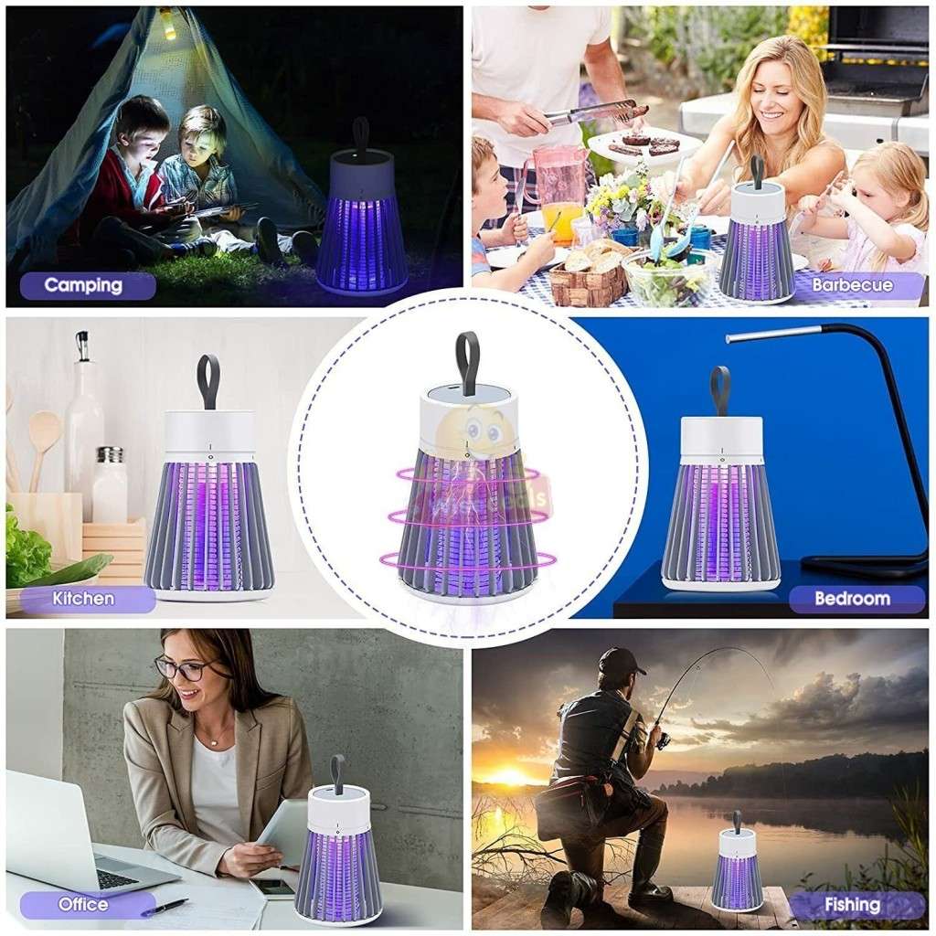 USB Rechargeable 360 Degree Powerful Mosquito Killer Light with Handle