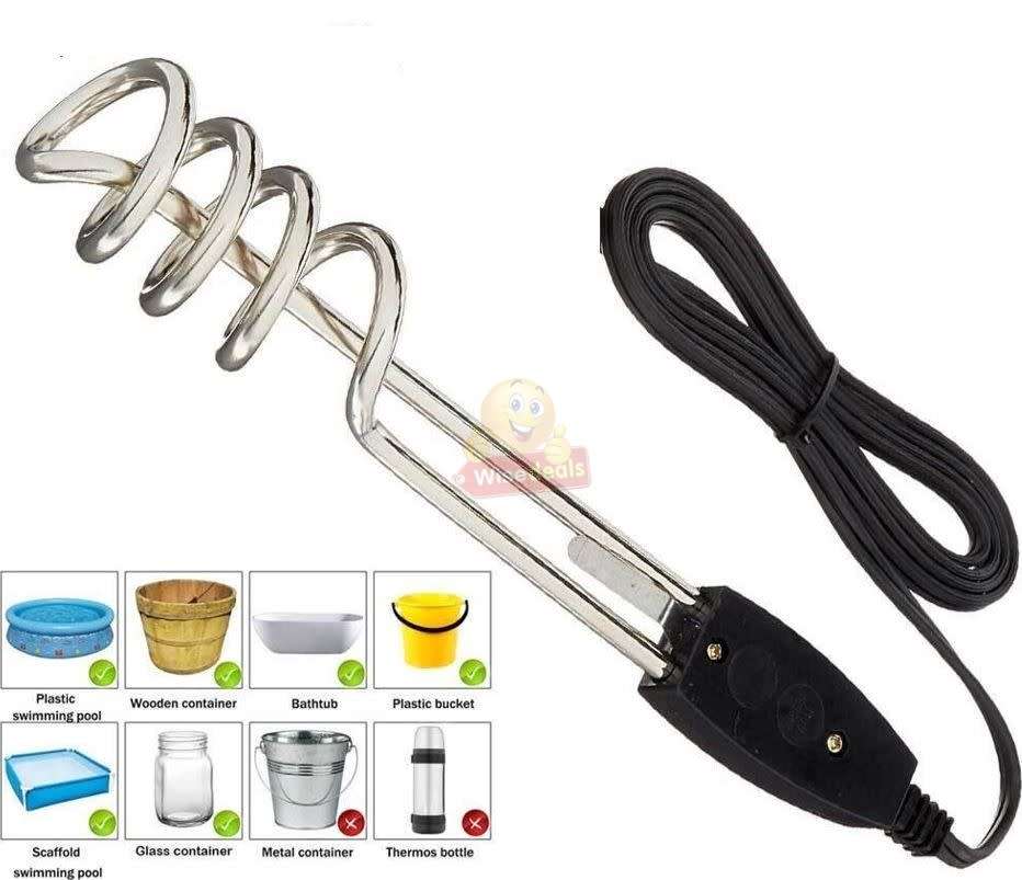 Electric Immersible Water Heater, Waterproof  Boil your Water Quick