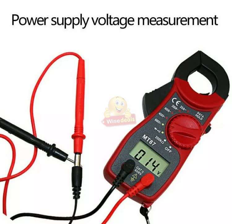 Digital LCD Voltage Clamp Multi-meter, DC/AC Voltage and AC Current Measurements - START R1 ONLY