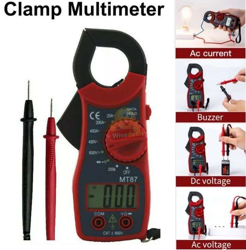 Digital LCD Voltage Clamp Multi-meter, DC/AC Voltage and AC Current Measurements - START R1 ONLY