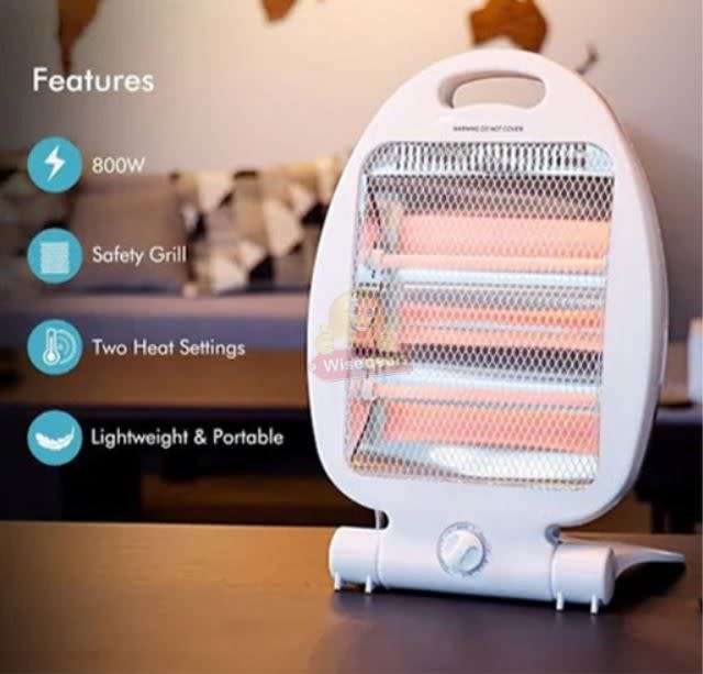 Quartz Portable Halogen Electric Heater with 2 Heating Modes
