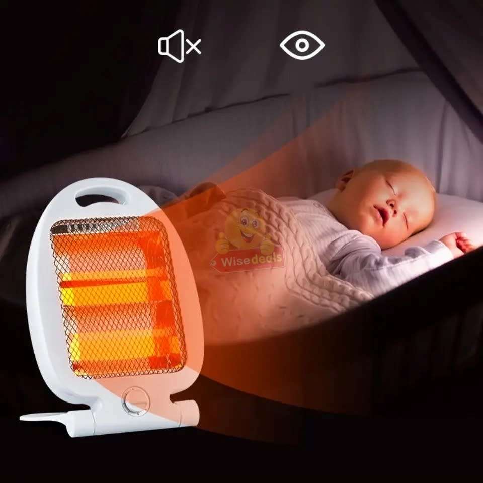 Quartz Portable Halogen Electric Heater with 2 Heating Modes