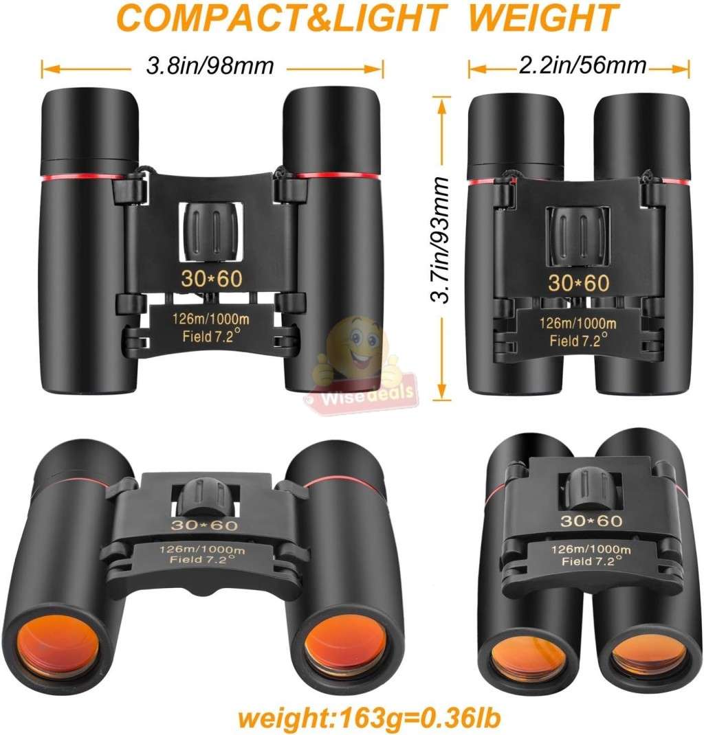 30 X 60 Day & Night Vision Binocular Telescope with Carry Bag