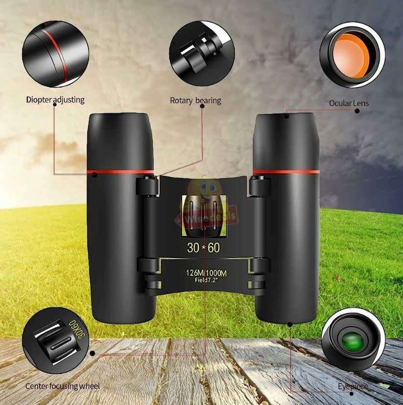 30 X 60 Day & Night Vision Binocular Telescope with Carry Bag