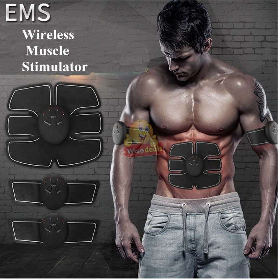 6 Piece EMS Mobile-Gym 6-Pack Smart Electric Pulse Abdominal Muscle Trainer - START AT R1 ONLY