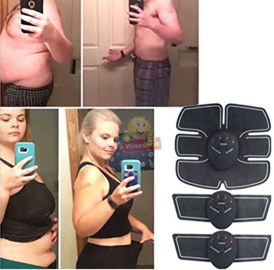 6 Piece EMS Mobile-Gym 6-Pack Smart Electric Pulse Abdominal Muscle Trainer - START AT R1 ONLY