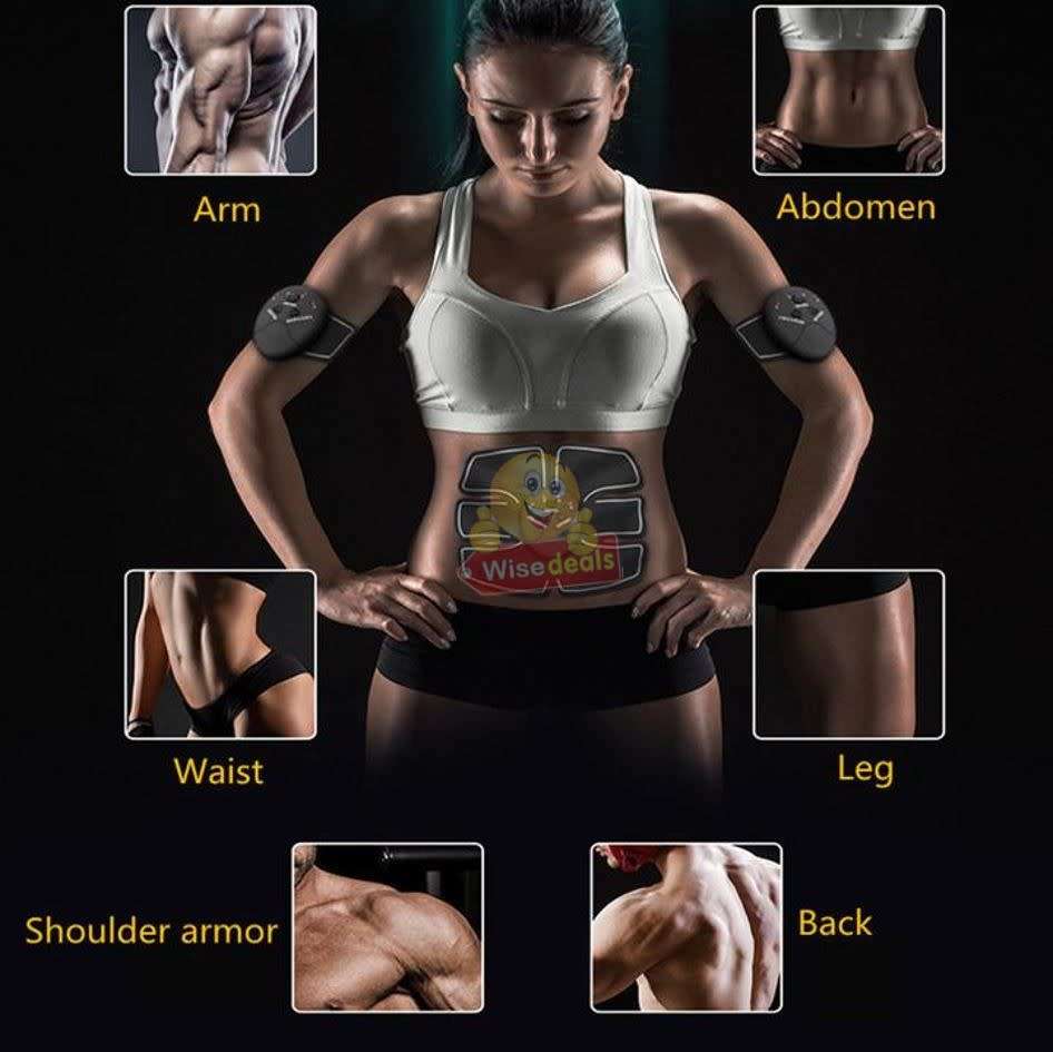 6 Piece EMS Mobile-Gym 6-Pack Smart Electric Pulse Abdominal Muscle Trainer - START AT R1 ONLY