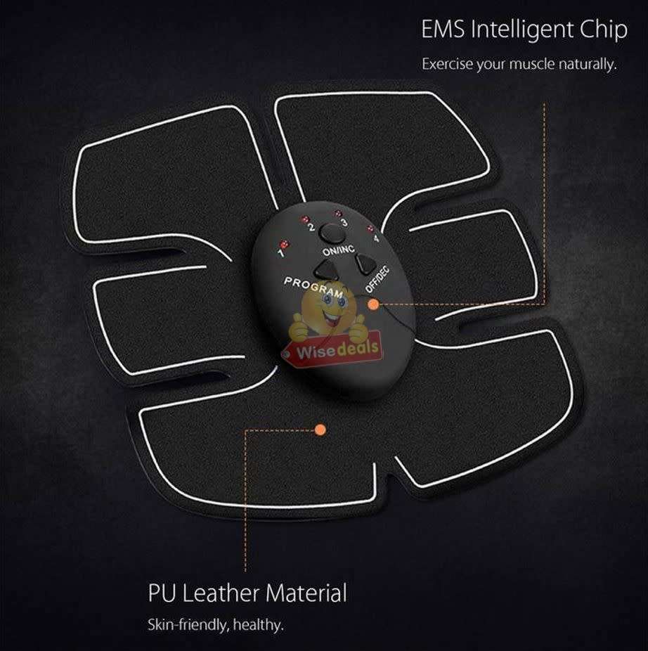 6 Piece EMS Mobile-Gym 6-Pack Smart Electric Pulse Abdominal Muscle Trainer - START AT R1 ONLY