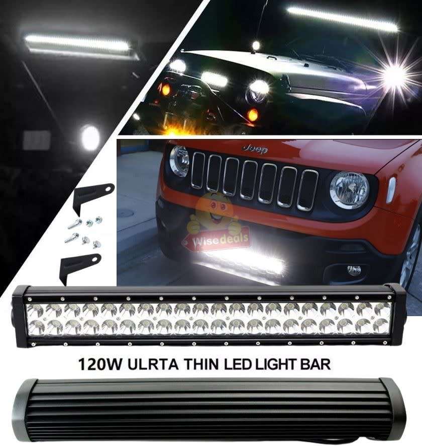 120W 40 LED Spot and Flood Light Combo Beam with Brackets - START 1 ONLY