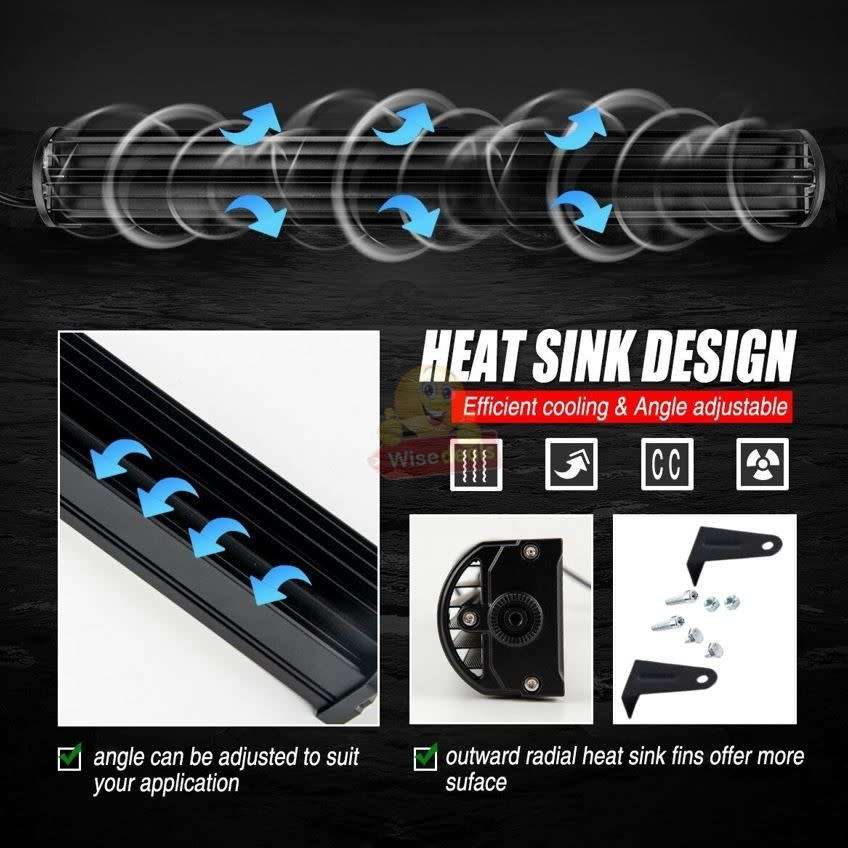 120W 40 LED Spot and Flood Light Combo Beam with Brackets - START 1 ONLY