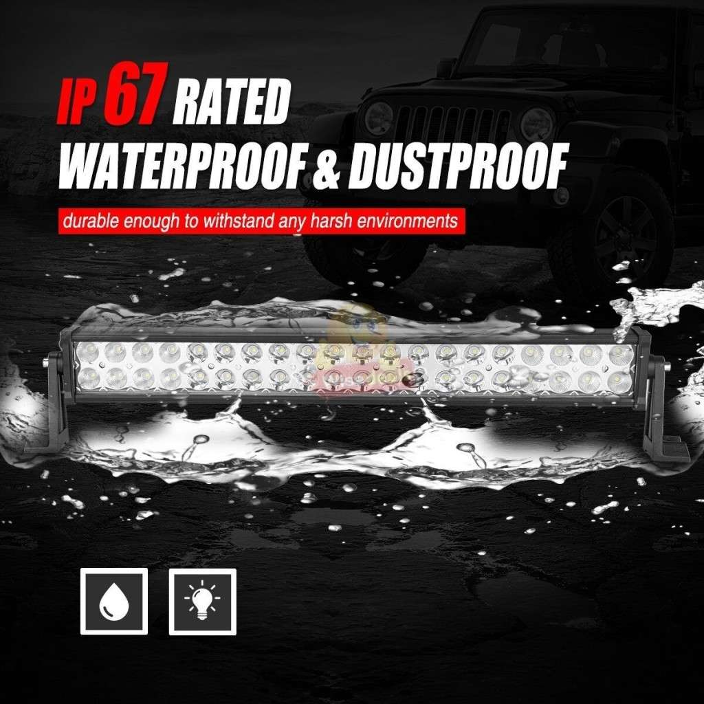 120W 40 LED Spot and Flood Light Combo Beam with Brackets - START 1 ONLY