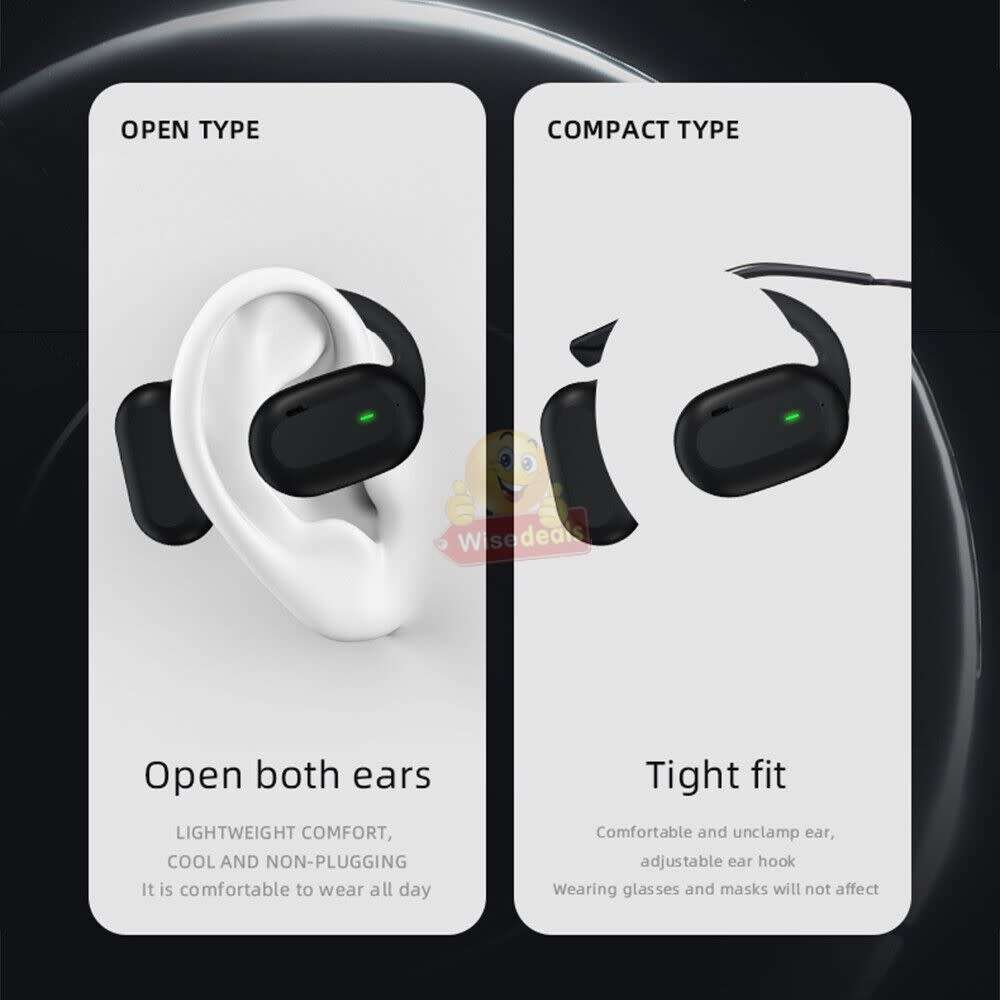 Air 9 Bone Conduction Wireless Bluetooth Earphone, Comfortable & Professional Audio Level Experience