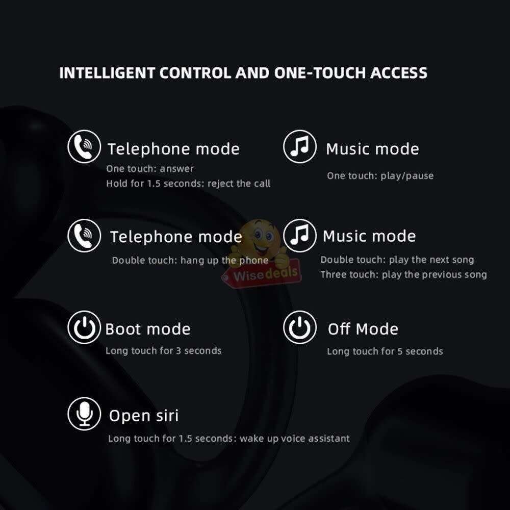 Air 9 Bone Conduction Wireless Bluetooth Earphone, Comfortable & Professional Audio Level Experience