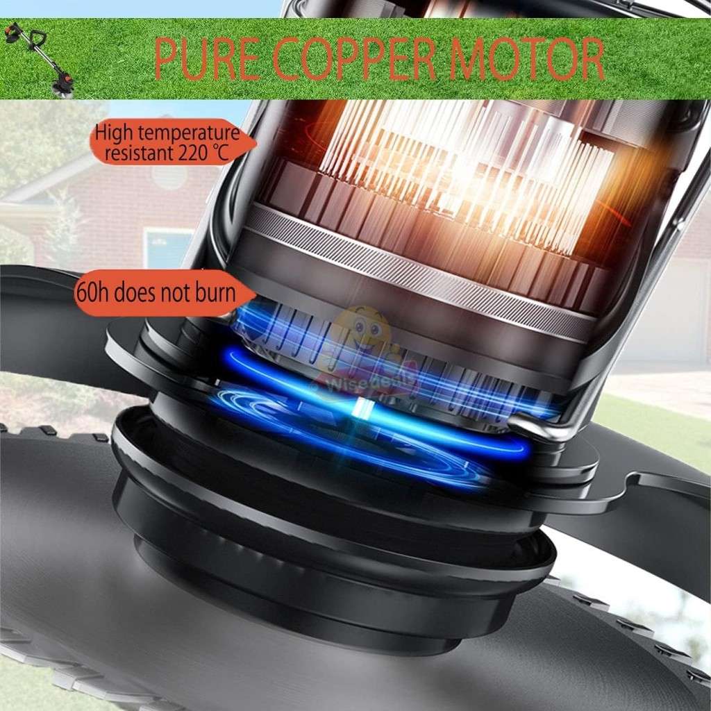 36V Rechargeable Wireless Lawn Mower and Grass Cutter, 2 X 36V Lithium Batteries