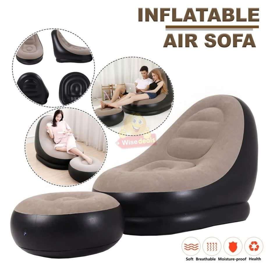 Very Comfortable and Large Inflatable Sofa with Foot Stool / Table - START R1 ONLY