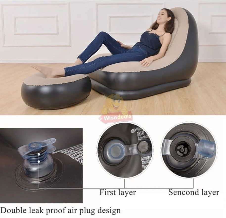 Very Comfortable and Large Inflatable Sofa with Foot Stool / Table - START R1 ONLY