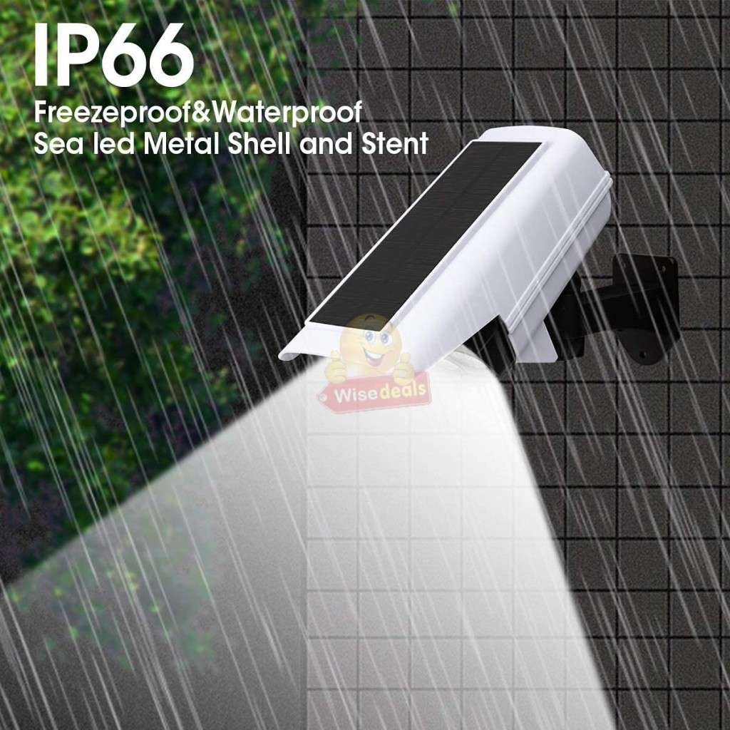 150W SOLAR PIR Motion Sensor Camera Light with Remote Control, 3 Setting Modes