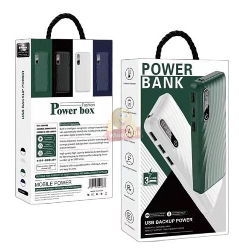 3 USB Backup Power Bank 18 000mAh with Flashlight