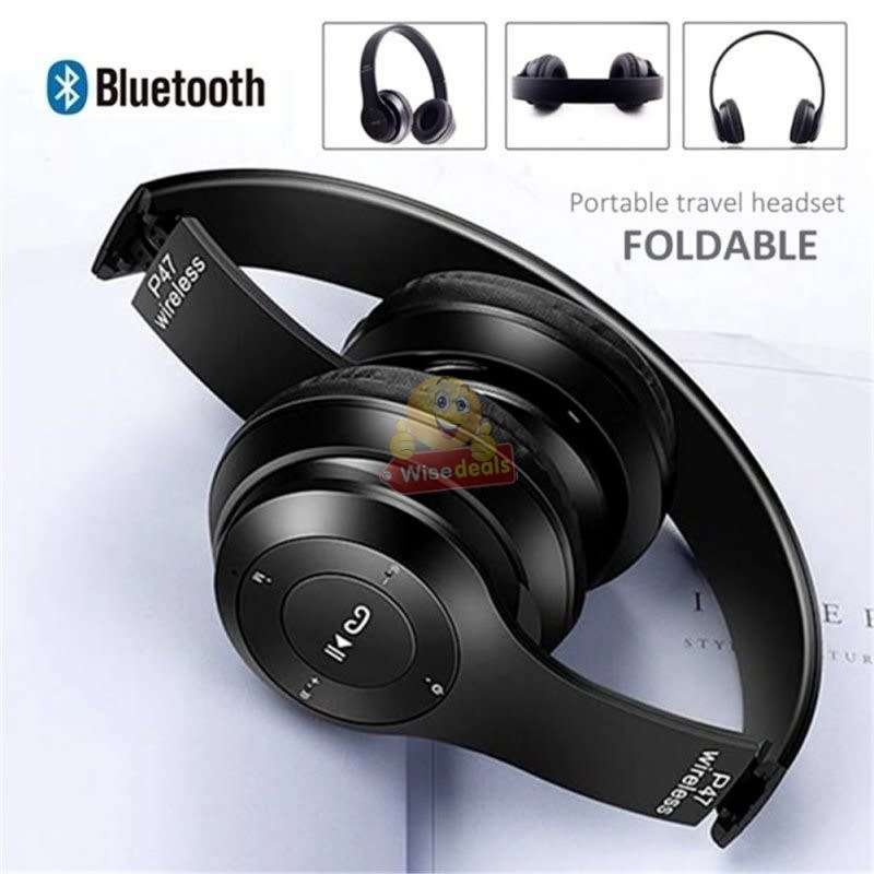 Foldable Wireless Bluetooth Headphones with SD Card function, FM Radio, Song Switching, phone answer