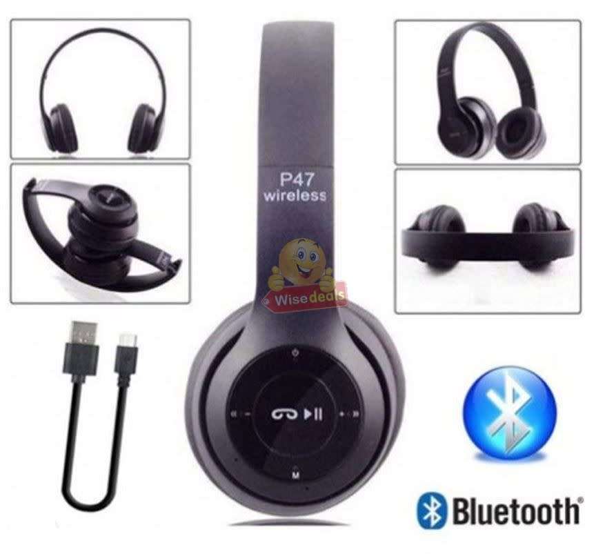 Foldable Wireless Bluetooth Headphones with SD Card function, FM Radio, Song Switching, phone answer
