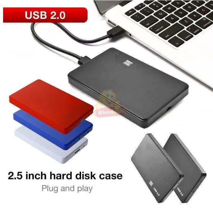 2.5-inch Hard Drive Box SATA USB 2.0 Portable SSD Disk HDD External Hard Disk Enclosure Case