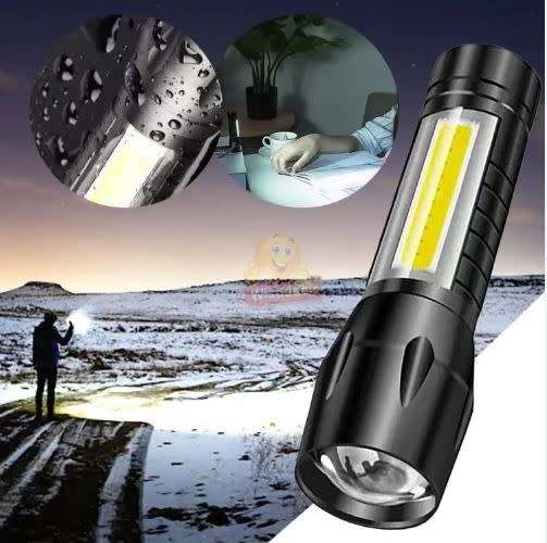 USB LED Rechargeable Flashlight in handy box