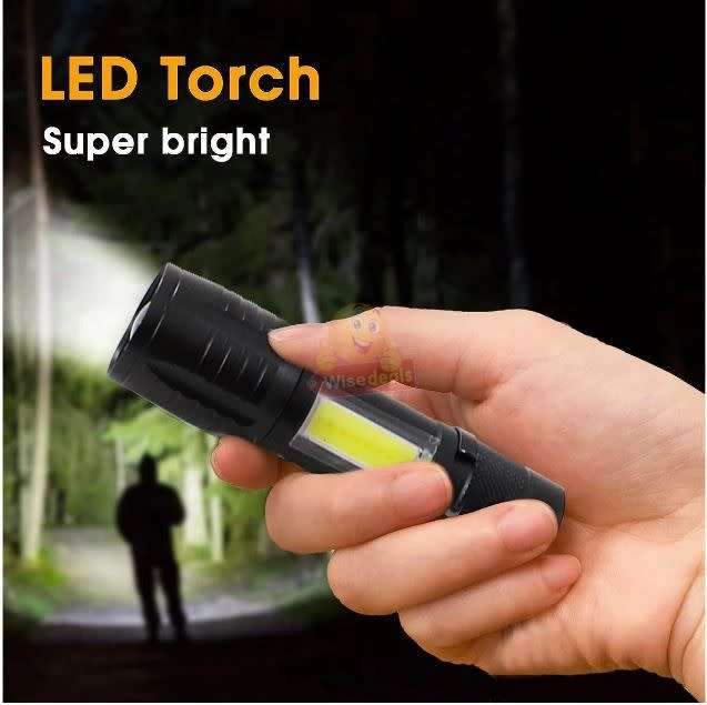 USB LED Rechargeable Flashlight in handy box