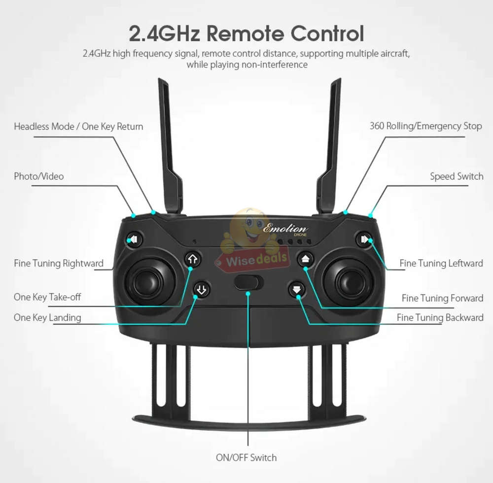 Foldable 998 Pro WIFI Drone with Dual Cameras