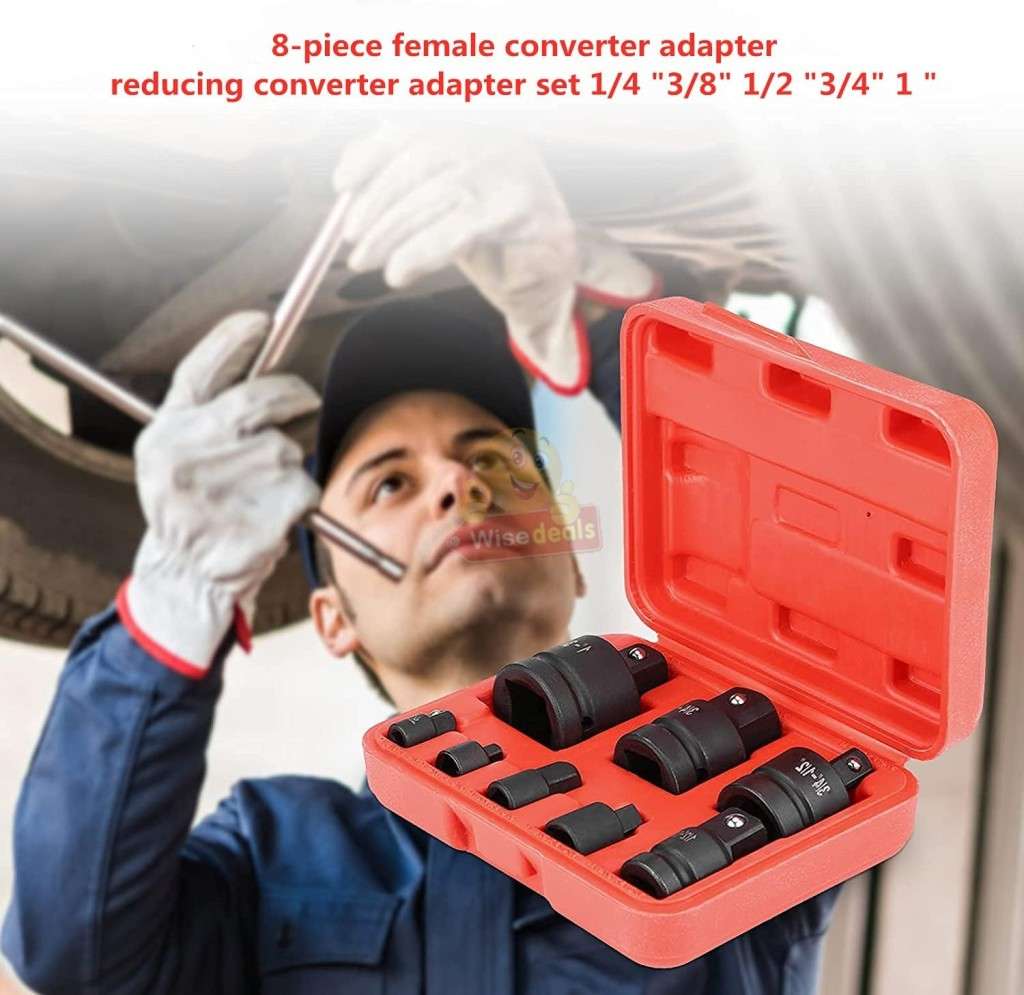 8Pc Heavy Duty Impact Socket Convertor Kit